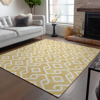 Piper Looms Chantille Geometric ACN621 Gold Area Rug