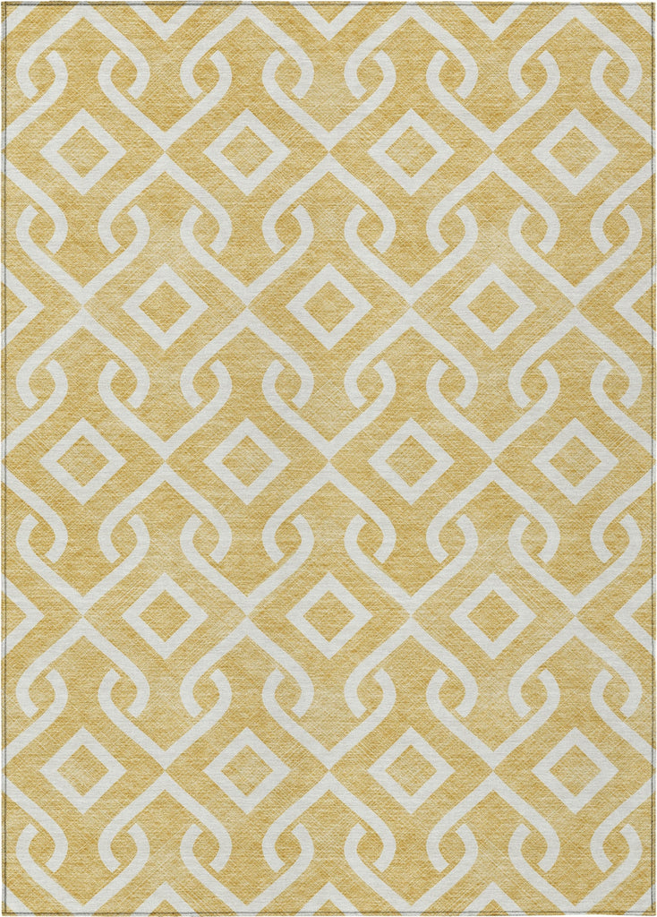 Piper Looms Chantille Geometric ACN621 Gold Area Rug