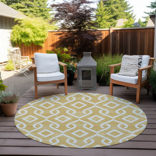 Piper Looms Chantille Geometric ACN621 Gold Area Rug