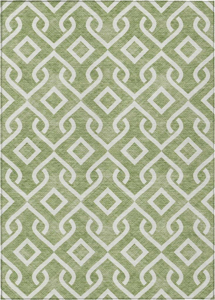 Piper Looms Chantille Geometric ACN621 Green Area Rug