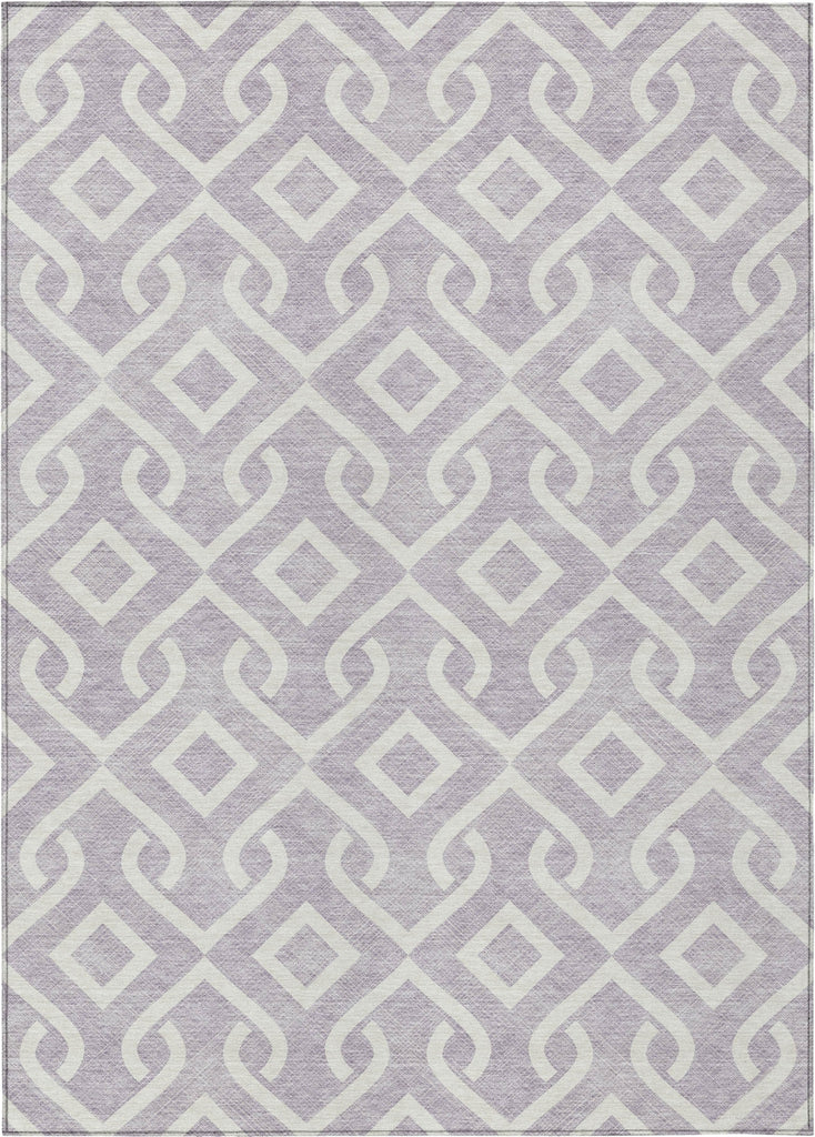 Piper Looms Chantille Geometric ACN621 Lavender Area Rug