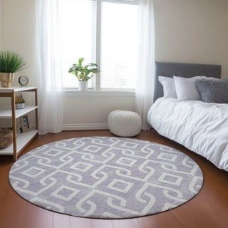 Piper Looms Chantille Geometric ACN621 Lavender Area Rug