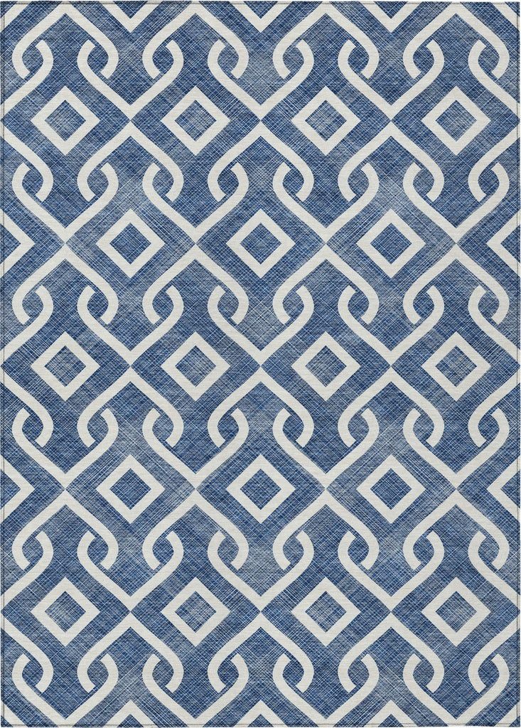 Piper Looms Chantille Geometric ACN621 Navy Area Rug