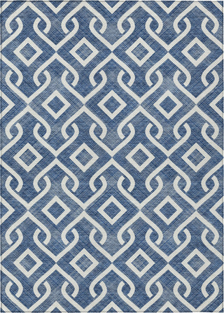 Piper Looms Chantille Geometric ACN621 Navy Area Rug