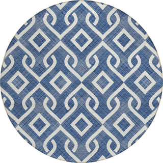 Piper Looms Chantille Geometric ACN621 Navy Area Rug