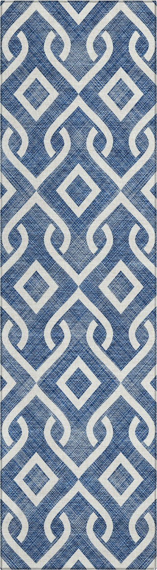 Piper Looms Chantille Geometric ACN621 Navy Area Rug