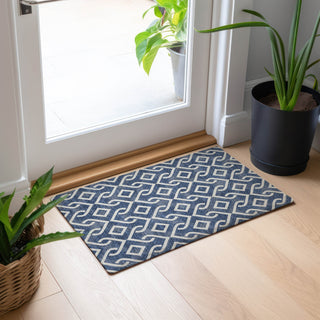 Piper Looms Chantille Geometric ACN621 Navy Area Rug