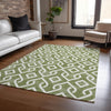 Piper Looms Chantille Geometric ACN621 Olive Area Rug Lifestyle Image Feature