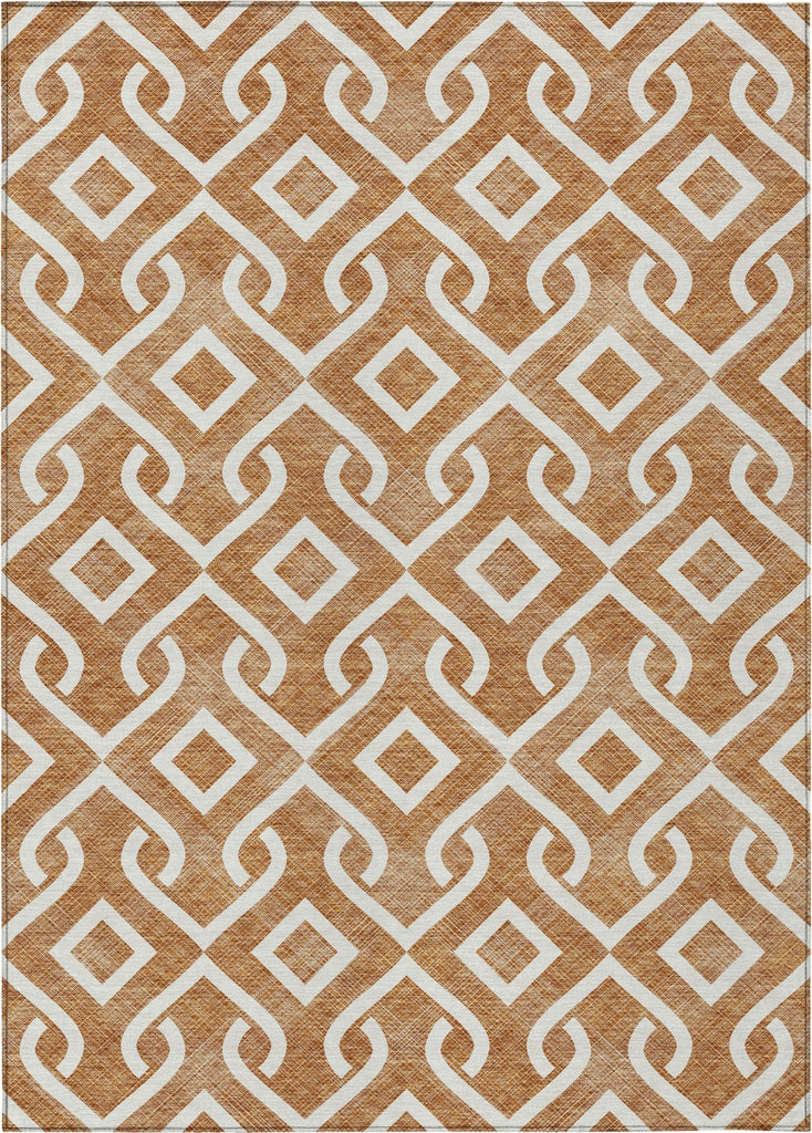 Piper Looms Chantille Geometric ACN621 Paprika Area Rug