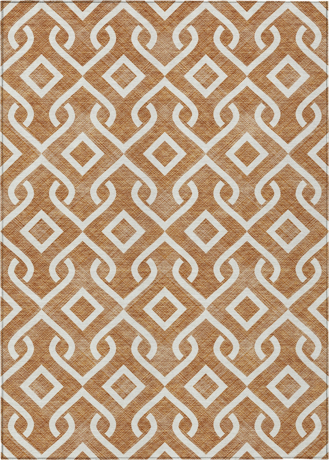 Piper Looms Chantille Geometric ACN621 Paprika Area Rug