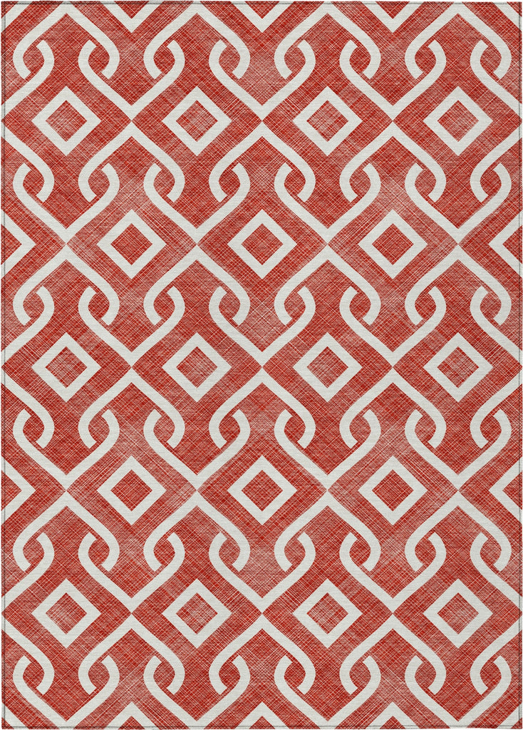 Piper Looms Chantille Geometric ACN621 Red Area Rug