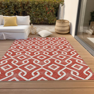 Piper Looms Chantille Geometric ACN621 Red Area Rug