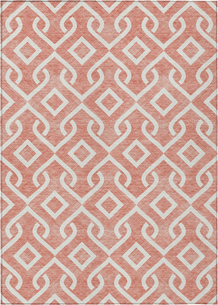 Piper Looms Chantille Geometric ACN621 Salmon Area Rug