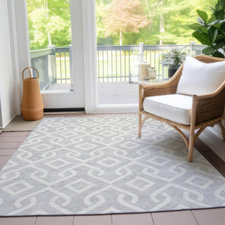 Piper Looms Chantille Geometric ACN621 Silver Area Rug