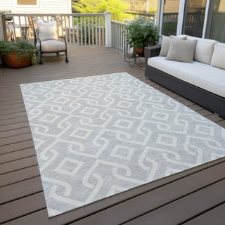 Piper Looms Chantille Geometric ACN621 Silver Area Rug