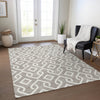 Piper Looms Chantille Geometric ACN621 Taupe Area Rug Lifestyle Image Feature