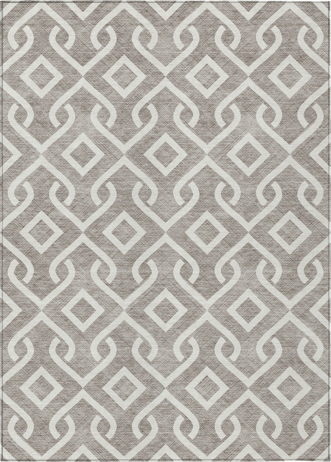 Piper Looms Chantille Geometric ACN621 Taupe Area Rug