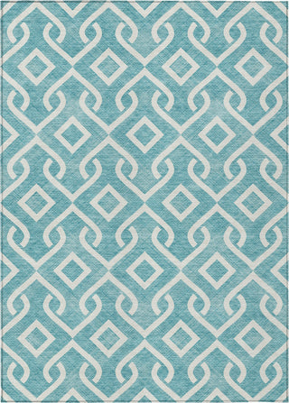 Piper Looms Chantille Geometric ACN621 Teal Area Rug