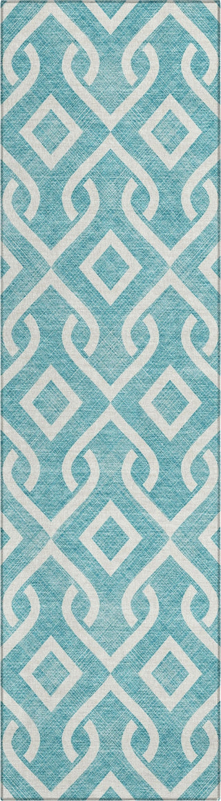 Piper Looms Chantille Geometric ACN621 Teal Area Rug