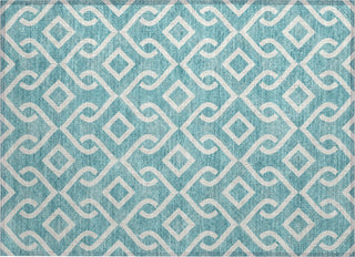 Piper Looms Chantille Geometric ACN621 Teal Area Rug