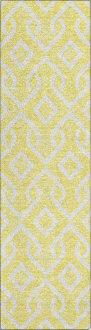 Piper Looms Chantille Geometric ACN621 Yellow Area Rug