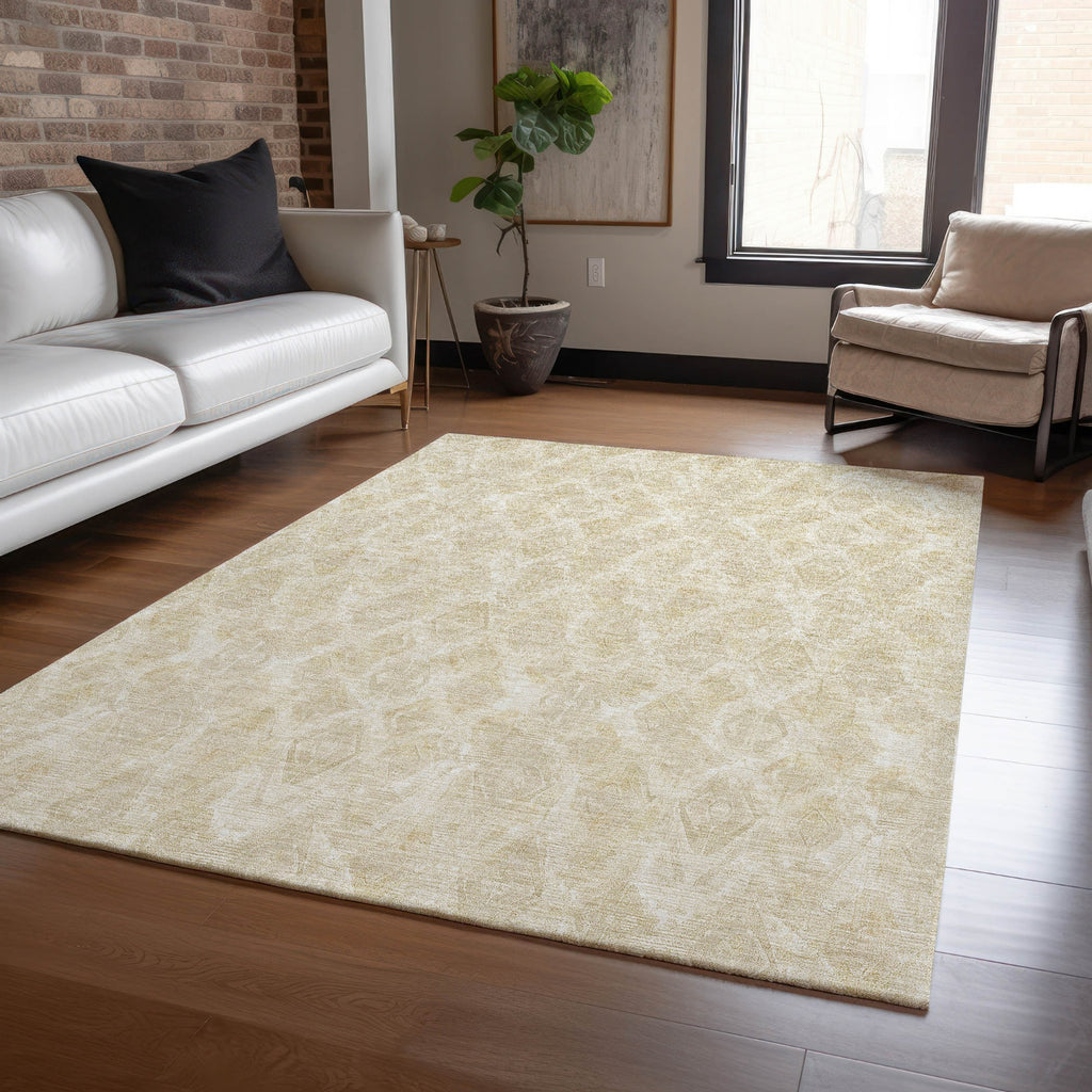 Piper Looms Chantille Diamond ACN622 Beige Area Rug Lifestyle Image Feature