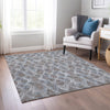 Piper Looms Chantille Diamond ACN622 Blue Area Rug Lifestyle Image Feature