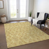 Piper Looms Chantille Diamond ACN622 Gold Area Rug Lifestyle Image Feature