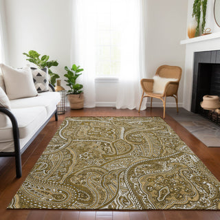 Piper Looms Chantille Paisley ACN623 Brown Area Rug