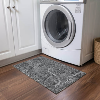 Piper Looms Chantille Paisley ACN623 Gray Area Rug