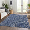 Piper Looms Chantille Paisley ACN623 Navy Area Rug Lifestyle Image Feature