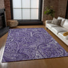 Piper Looms Chantille Paisley ACN623 Purple Area Rug