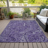 Piper Looms Chantille Paisley ACN623 Purple Area Rug