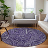 Piper Looms Chantille Paisley ACN623 Purple Area Rug