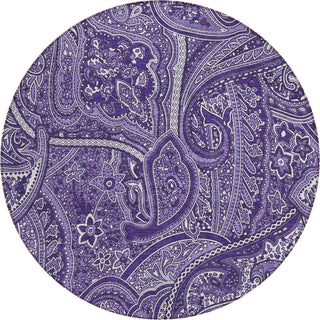 Piper Looms Chantille Paisley ACN623 Purple Area Rug