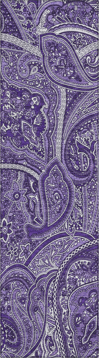 Piper Looms Chantille Paisley ACN623 Purple Area Rug