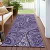 Piper Looms Chantille Paisley ACN623 Purple Area Rug