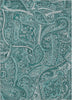 Piper Looms Chantille Paisley ACN623 Teal Area Rug