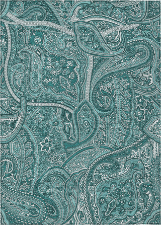 Piper Looms Chantille Paisley ACN623 Teal Area Rug