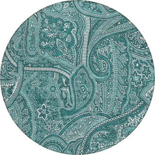 Piper Looms Chantille Paisley ACN623 Teal Area Rug