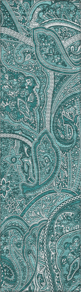 Piper Looms Chantille Paisley ACN623 Teal Area Rug