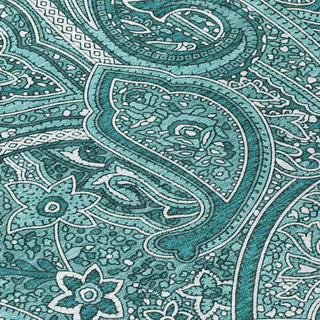 Piper Looms Chantille Paisley ACN623 Teal Area Rug