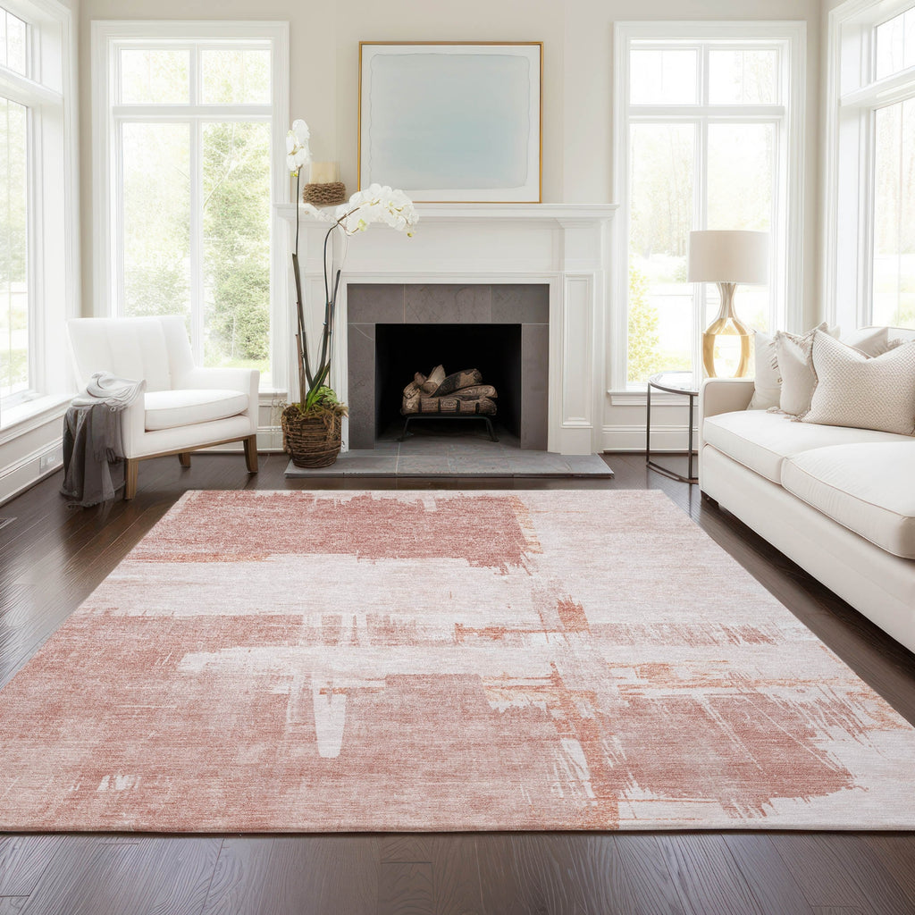 Piper Looms Chantille Modern ACN624 Blush Area Rug Lifestyle Image Feature