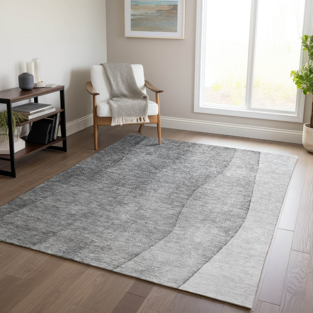 Piper Looms Chantille Ombre ACN625 Gray Area Rug Lifestyle Image Feature