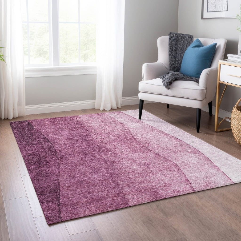 Piper Looms Chantille Ombre ACN625 Merlot Area Rug Lifestyle Image Feature