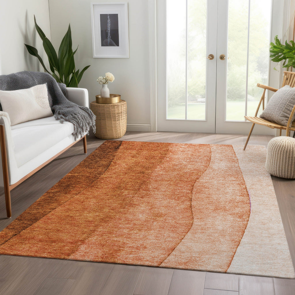 Piper Looms Chantille Ombre ACN625 Paprika Area Rug - Featured
