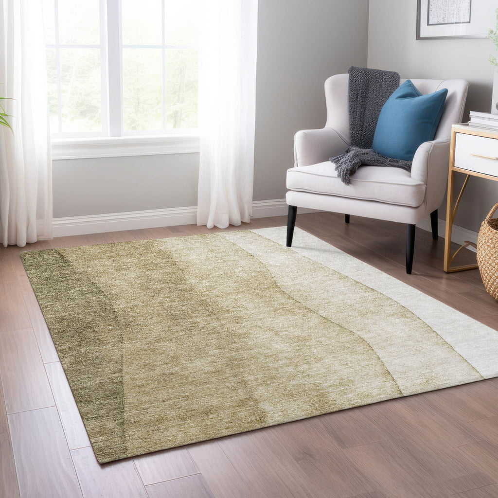 Piper Looms Chantille Ombre ACN625 Taupe Area Rug Lifestyle Image Feature