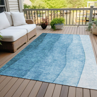 Piper Looms Chantille Ombre ACN625 Teal Area Rug