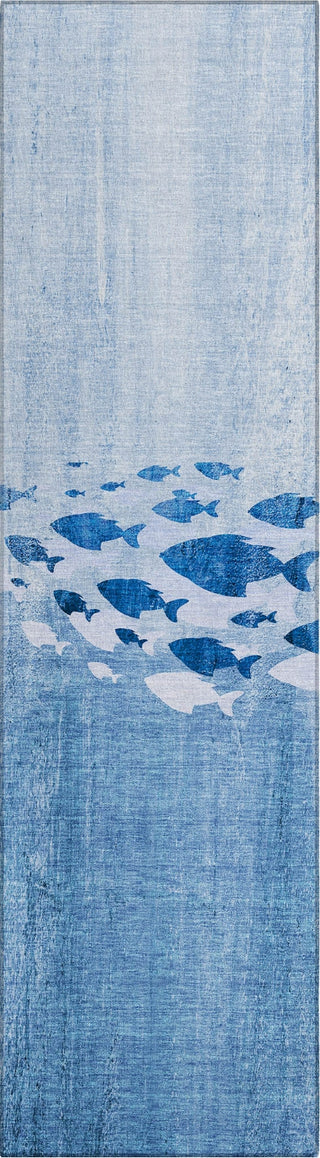 Piper Looms Chantille Nautical ACN627 Blue Area Rug