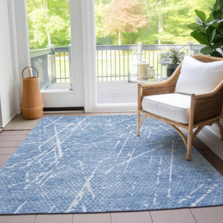 Piper Looms Chantille Lines ACN628 Blue Area Rug